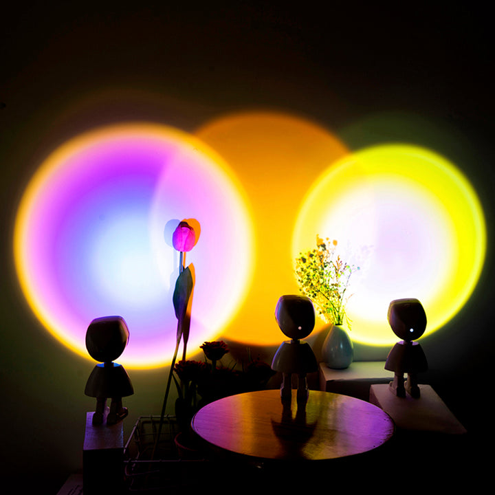 Robot Sunset Projection Lamp – RGB LED Mood Light for Bedroom & | NovaTrend