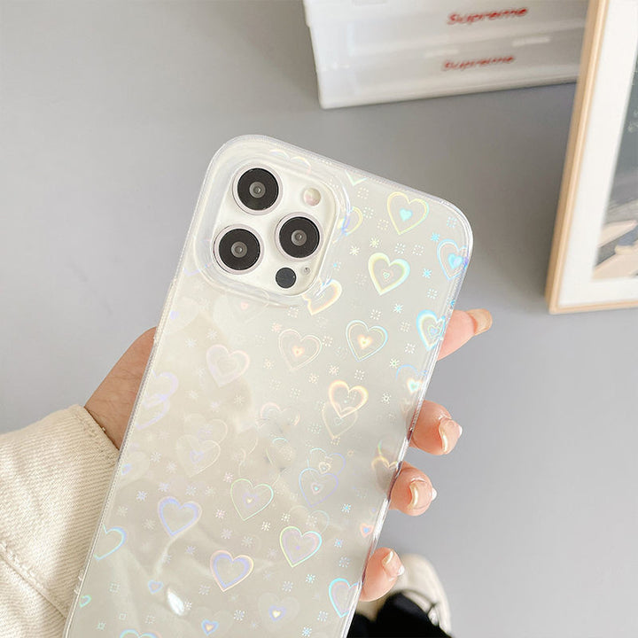 Laser Colorful Love For Double-sided Coated Silicone Phone Case | NovaTrend
