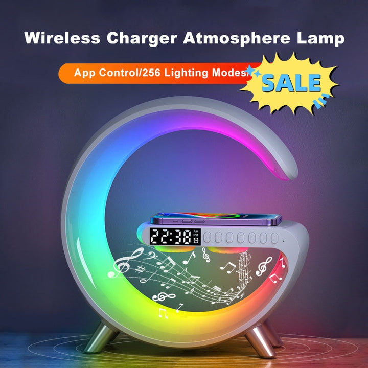 New Intelligent G Shaped LED Lamp Bluetooth Speake Wireless Charger | NovaTrend